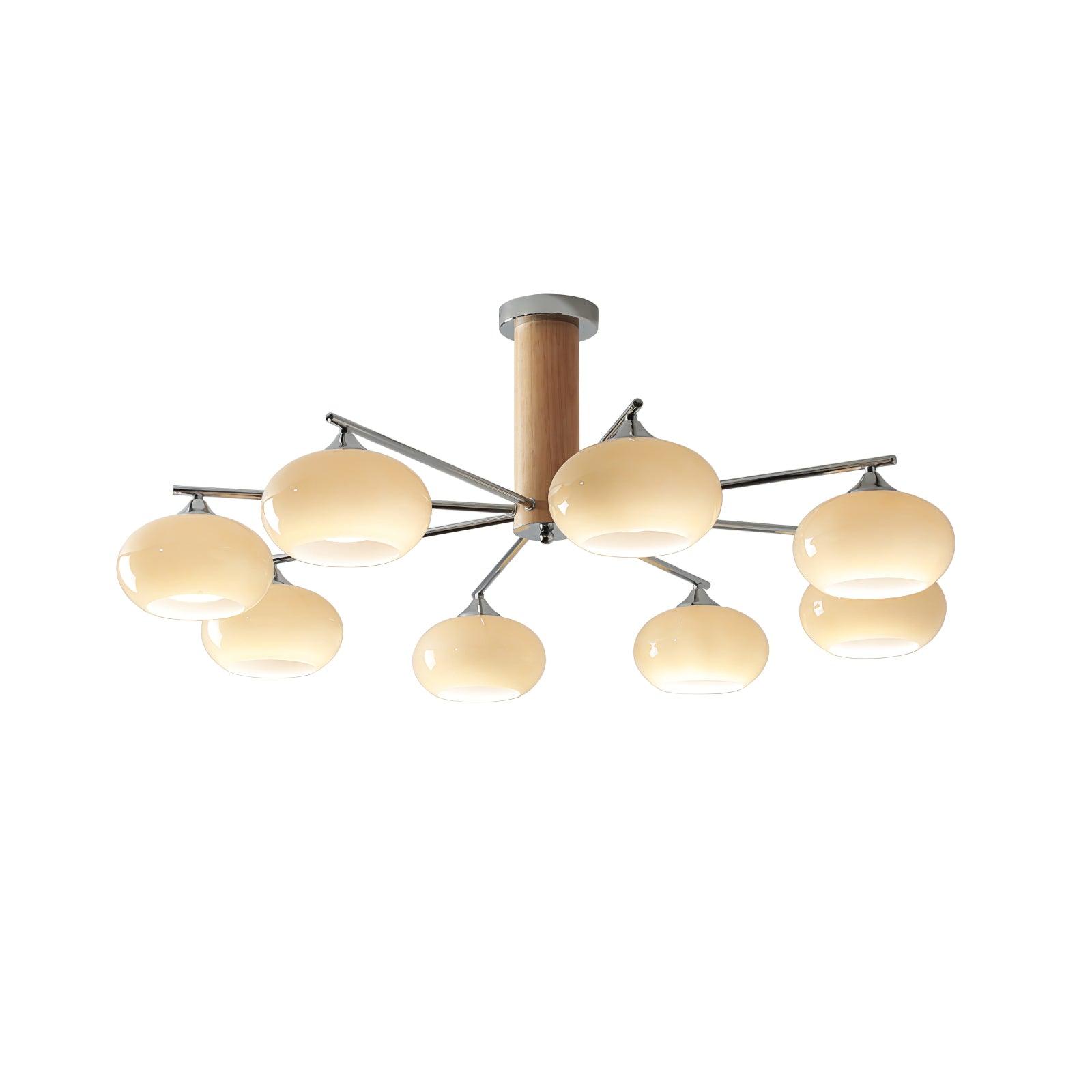 Elliptical Persimmon Chandelier - Blowlighting