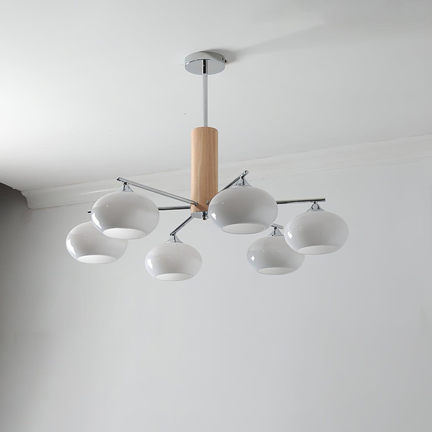 Elliptical Persimmon Chandelier - Blowlighting