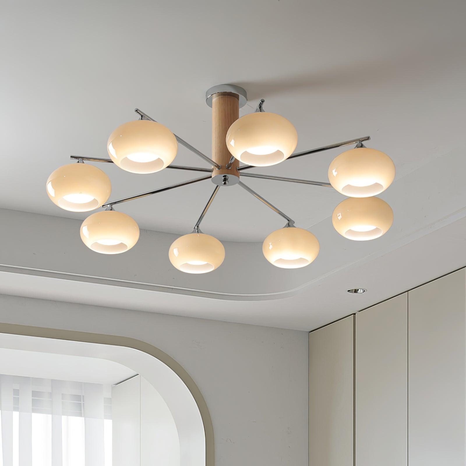 Elliptical Persimmon Chandelier - Blowlighting