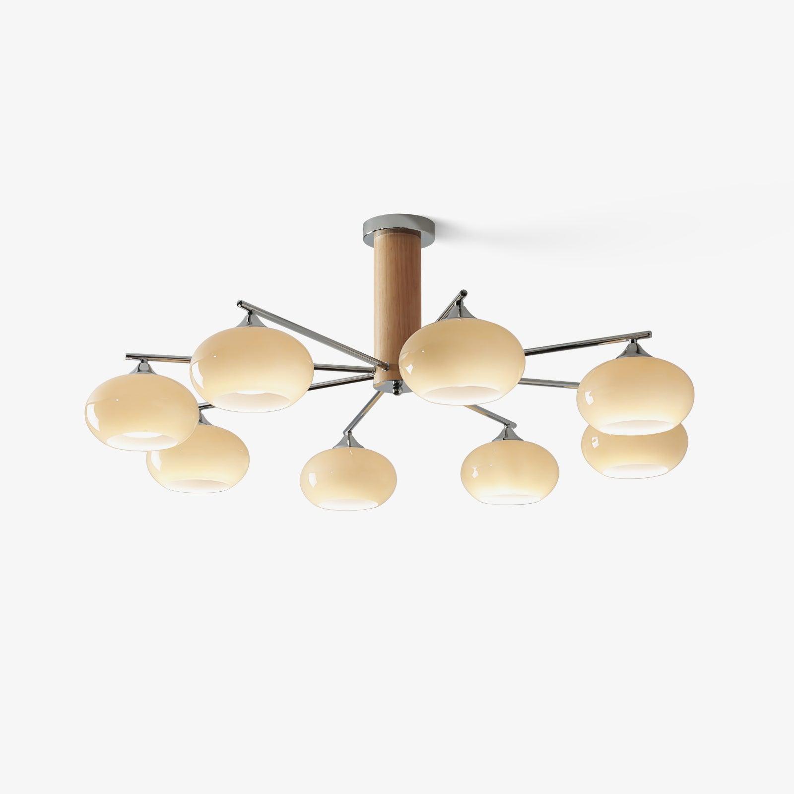Elliptical Persimmon Chandelier - Blowlighting