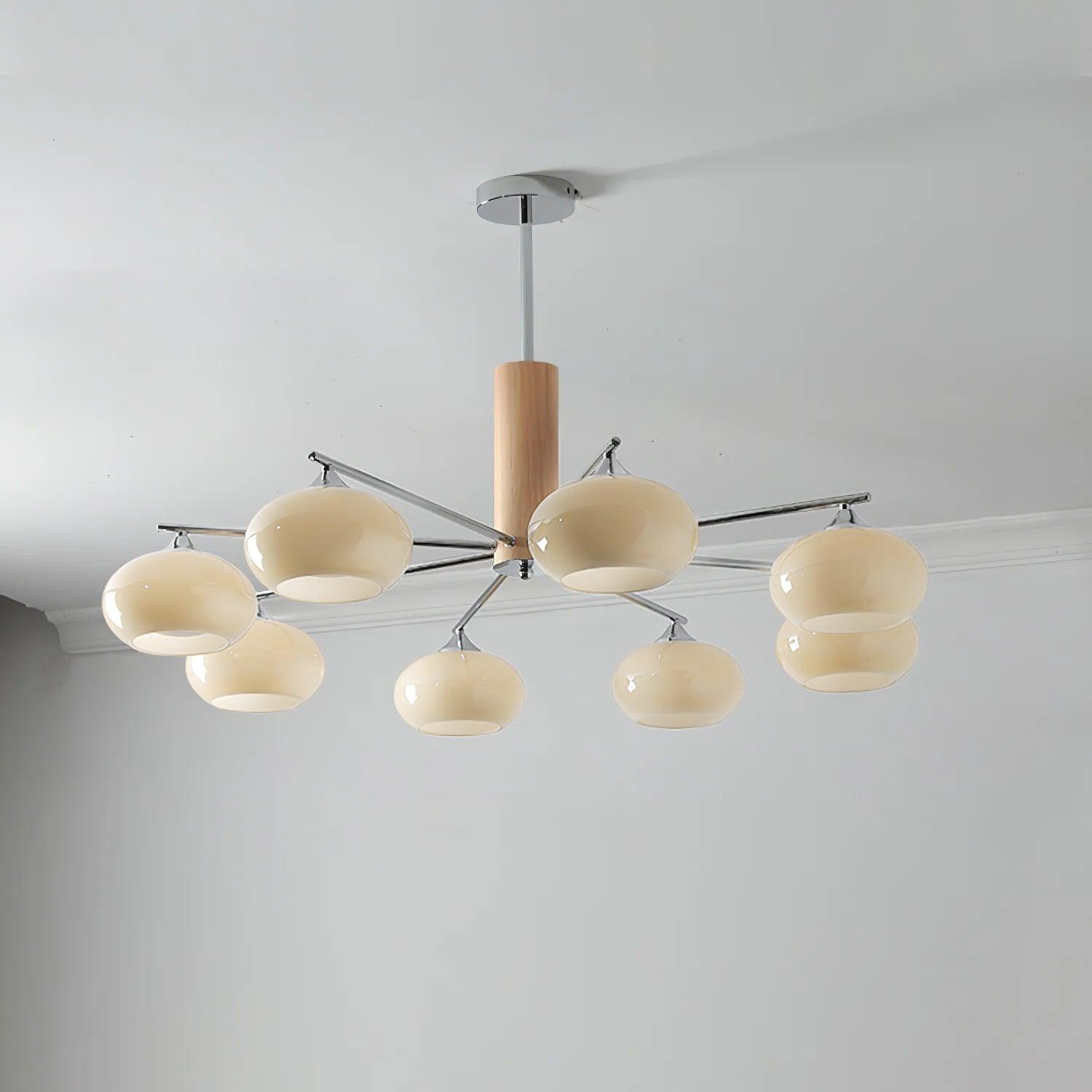 Elliptical Persimmon Chandelier - Blowlighting
