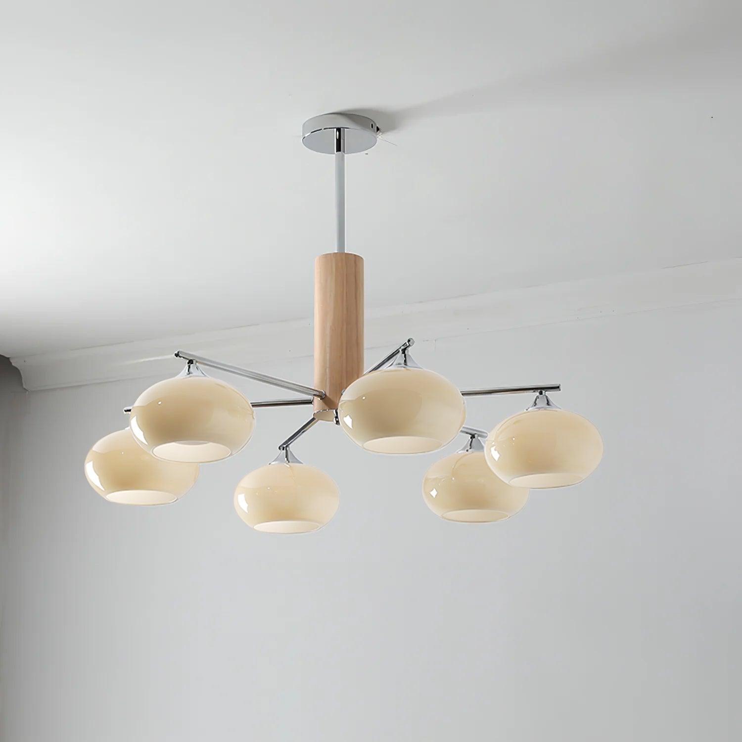 Elliptical Persimmon Chandelier - Blowlighting