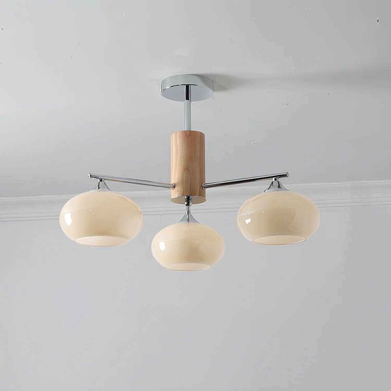 Elliptical Persimmon Chandelier - Blowlighting