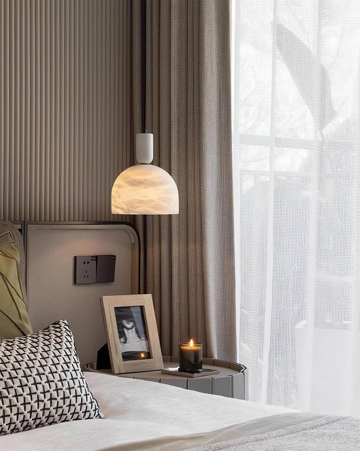 Ellouz Oriental Alabaster Pendant Lamp