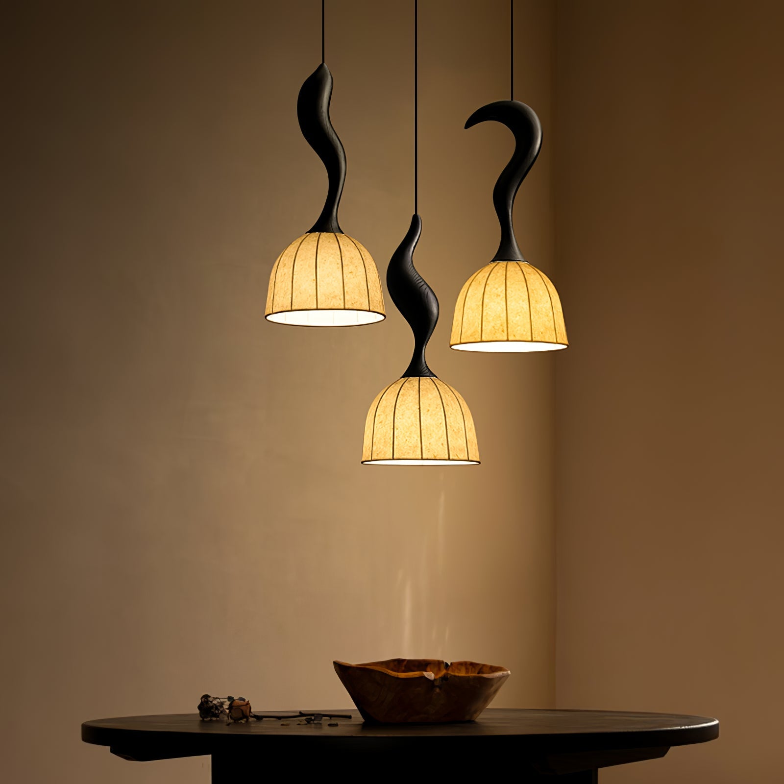 Colire Creativity Twisted Metal Wood Pendant Light - Blowlighting