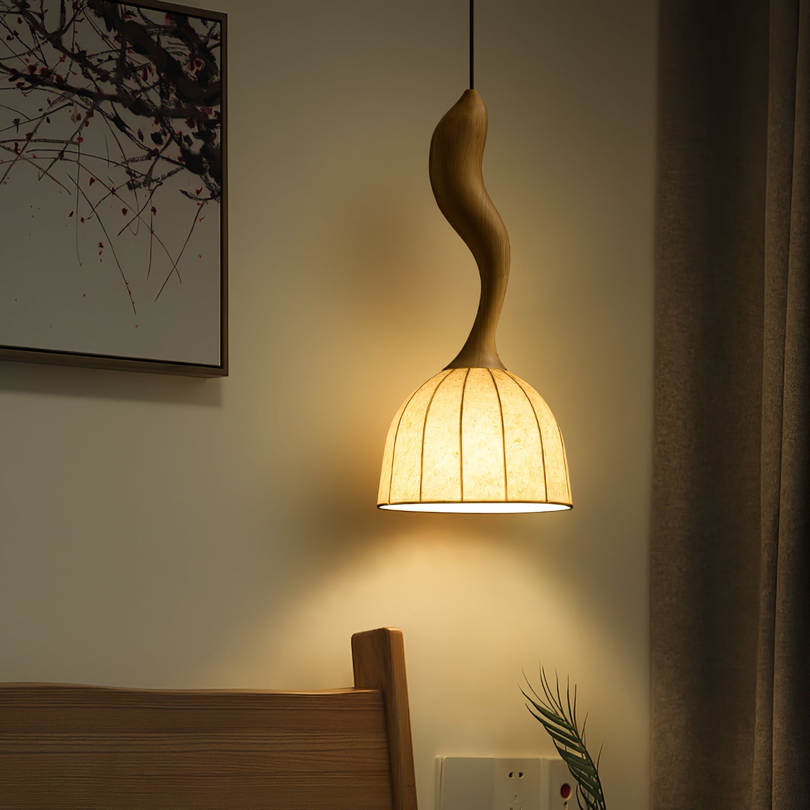 Colire Creativity Twisted Metal Wood Pendant Light - Blowlighting