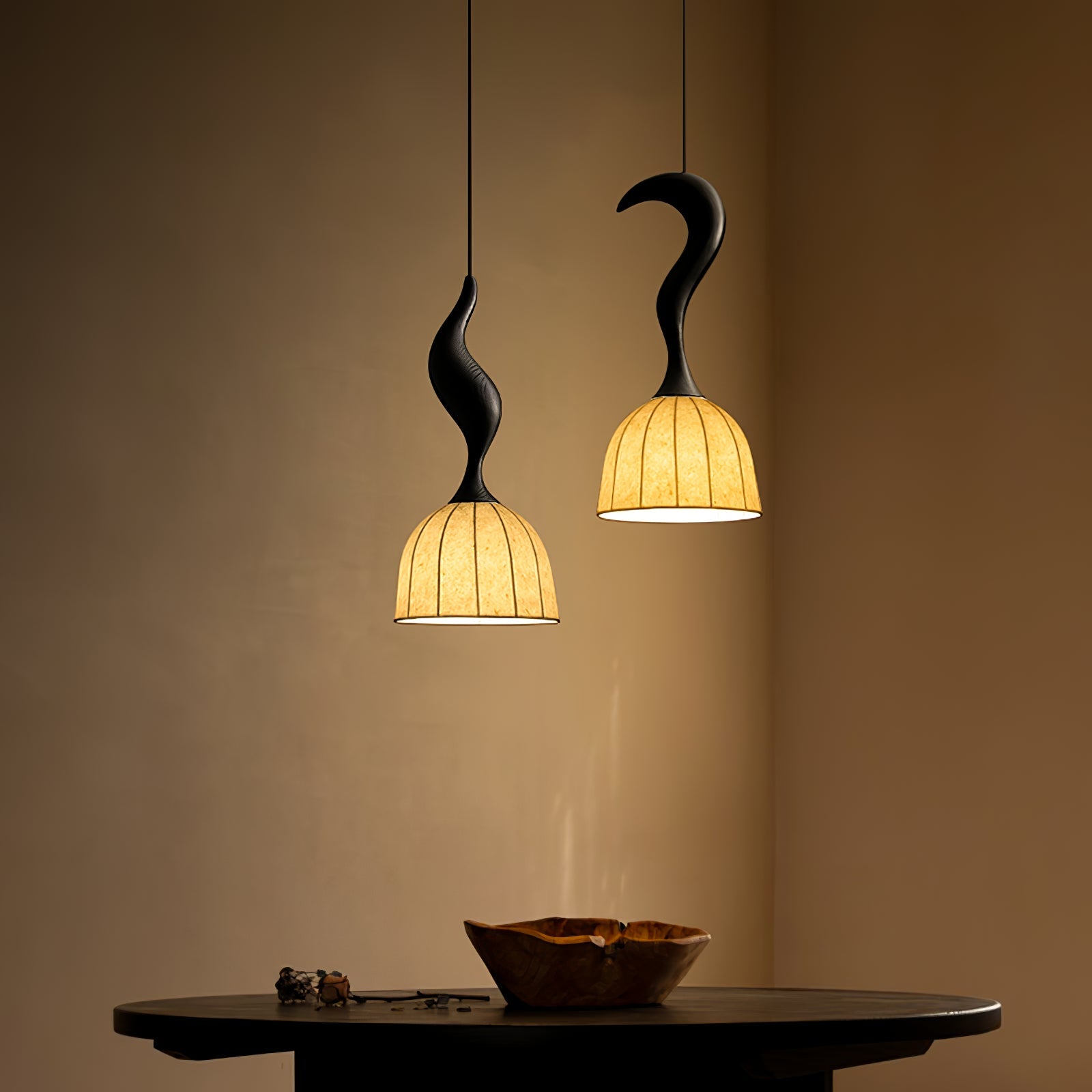 Colire Creativity Twisted Metal Wood Pendant Light - Blowlighting