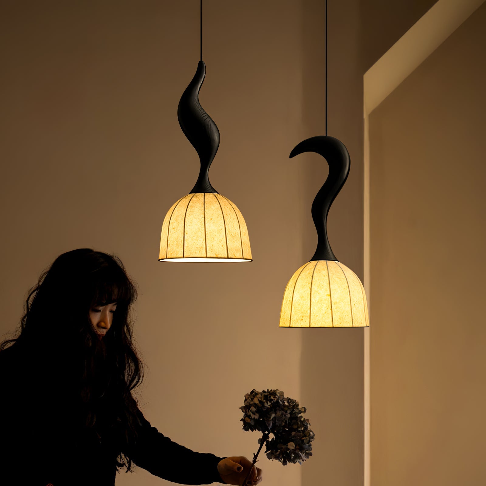 Colire Creativity Twisted Metal Wood Pendant Light - Blowlighting