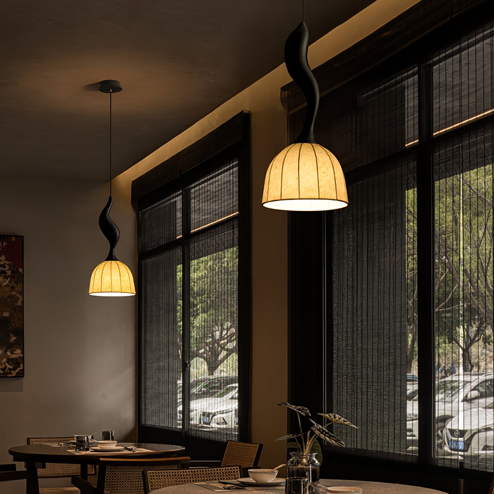 Colire Creativity Twisted Metal Wood Pendant Light - Blowlighting