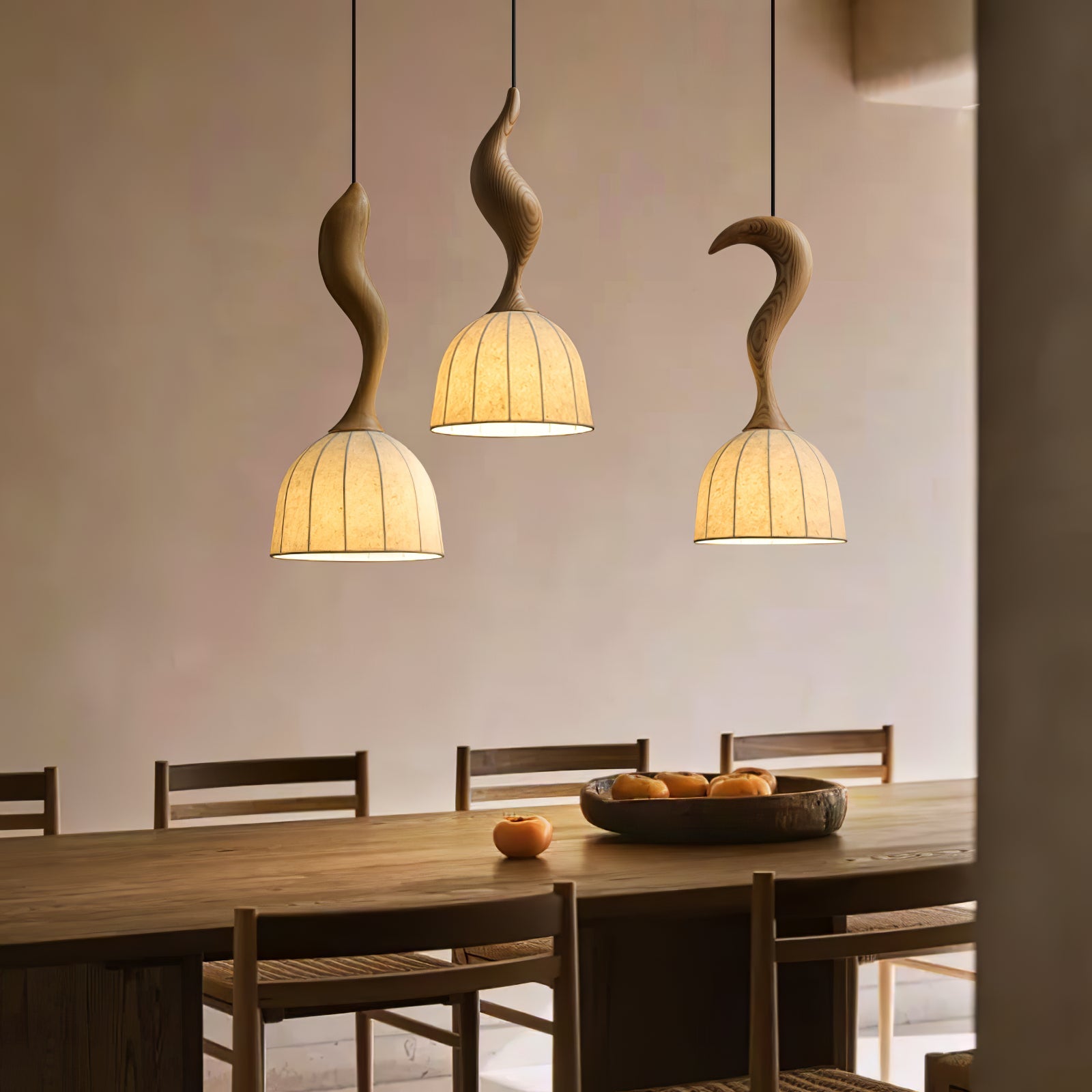 Colire Creativity Twisted Metal Wood Pendant Light - Blowlighting