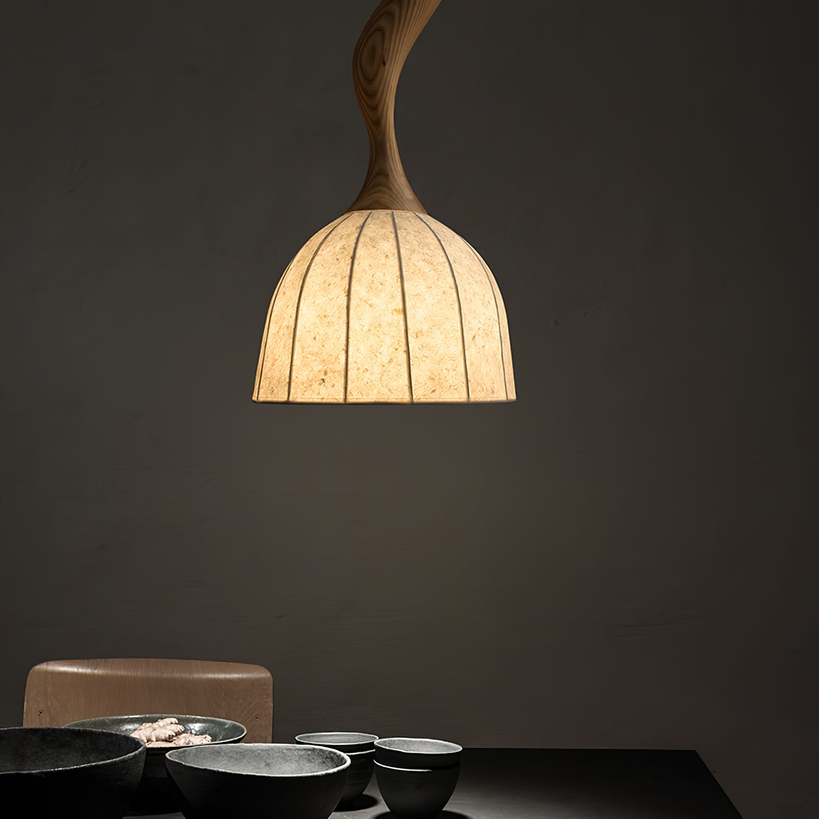 Colire Creativity Twisted Metal Wood Pendant Light - Blowlighting