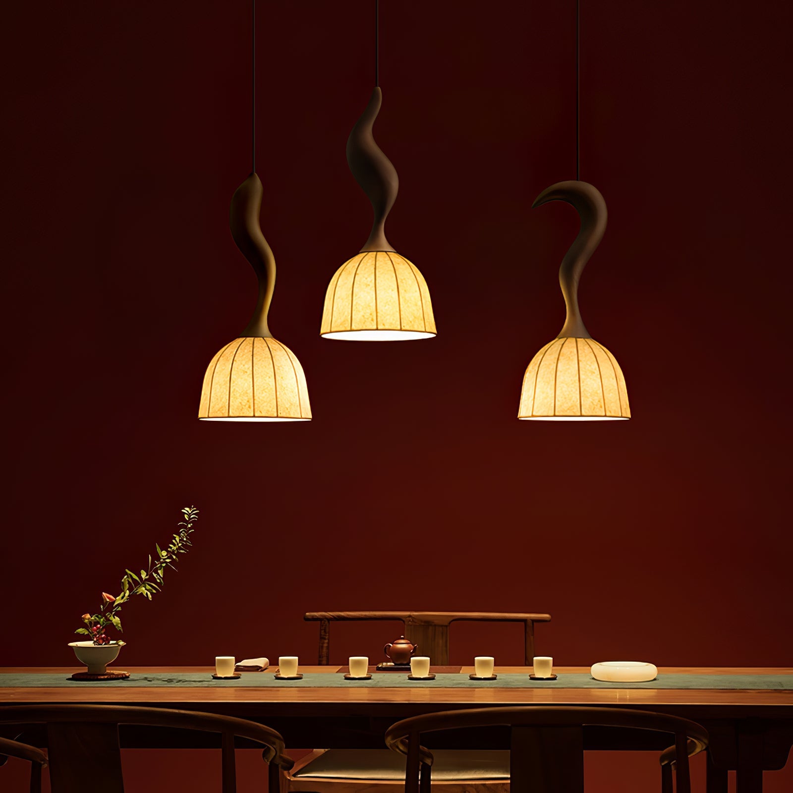 Colire Creativity Twisted Metal Wood Pendant Light - Blowlighting
