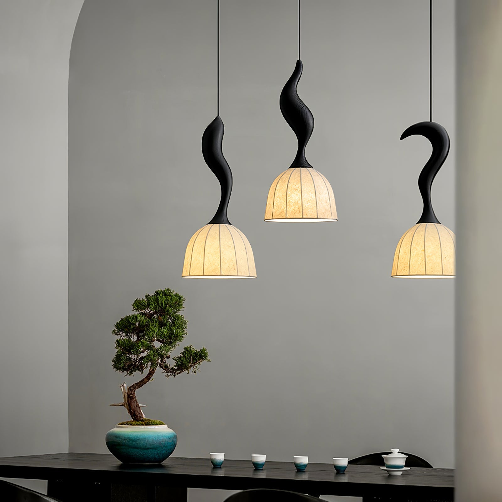 Colire Creativity Twisted Metal Wood Pendant Light - Blowlighting