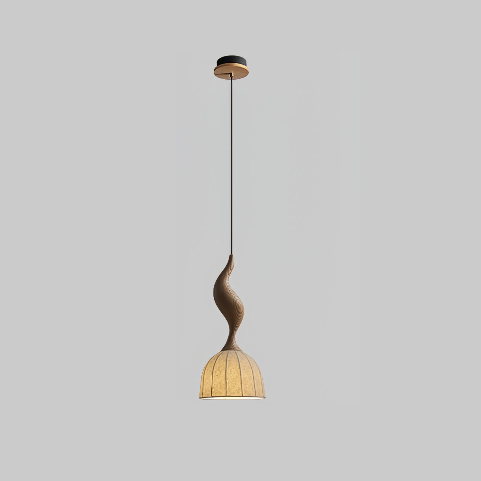 Colire Creativity Twisted Metal Wood Pendant Light - Blowlighting