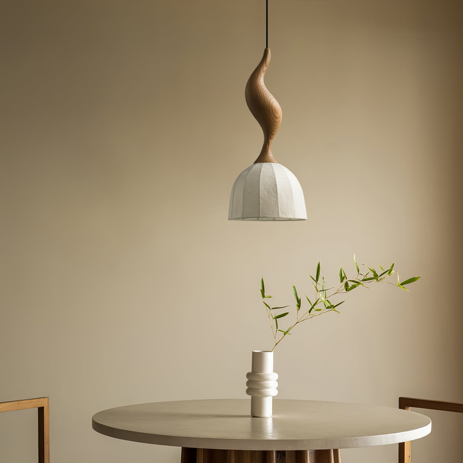 Colire Creativity Twisted Metal Wood Pendant Light - Blowlighting