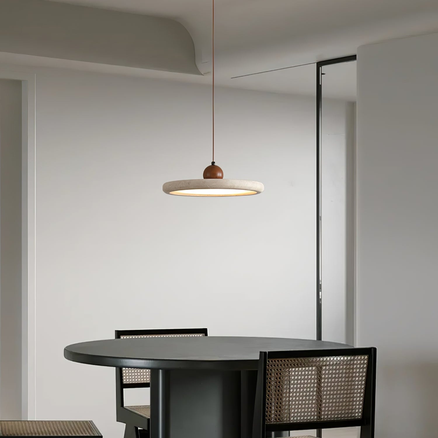 Eurliryra Disc Sphere Travertine Pendant Light - Blowlighting