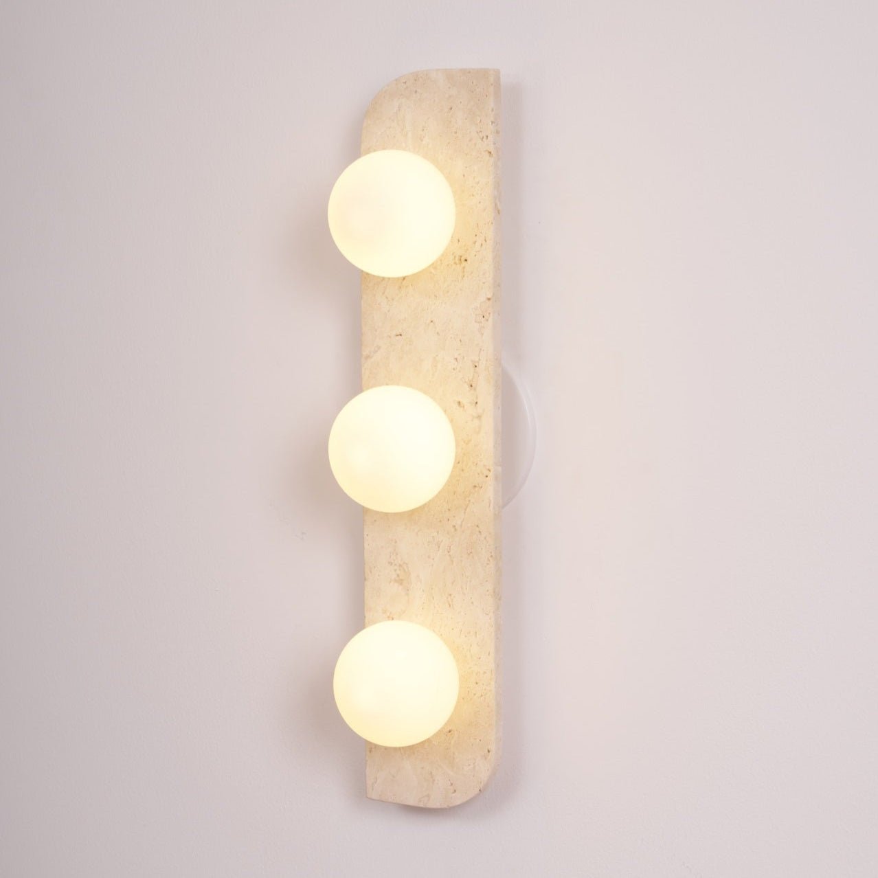Zophaor Minimalist Travertine Plug-In Wall Light - Blowlighting