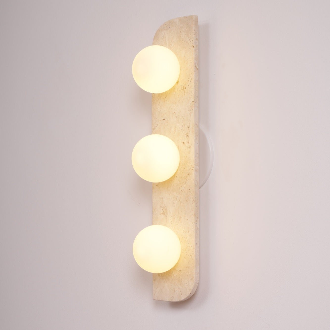 Zophaor Minimalist Travertine Plug-In Wall Light - Blowlighting