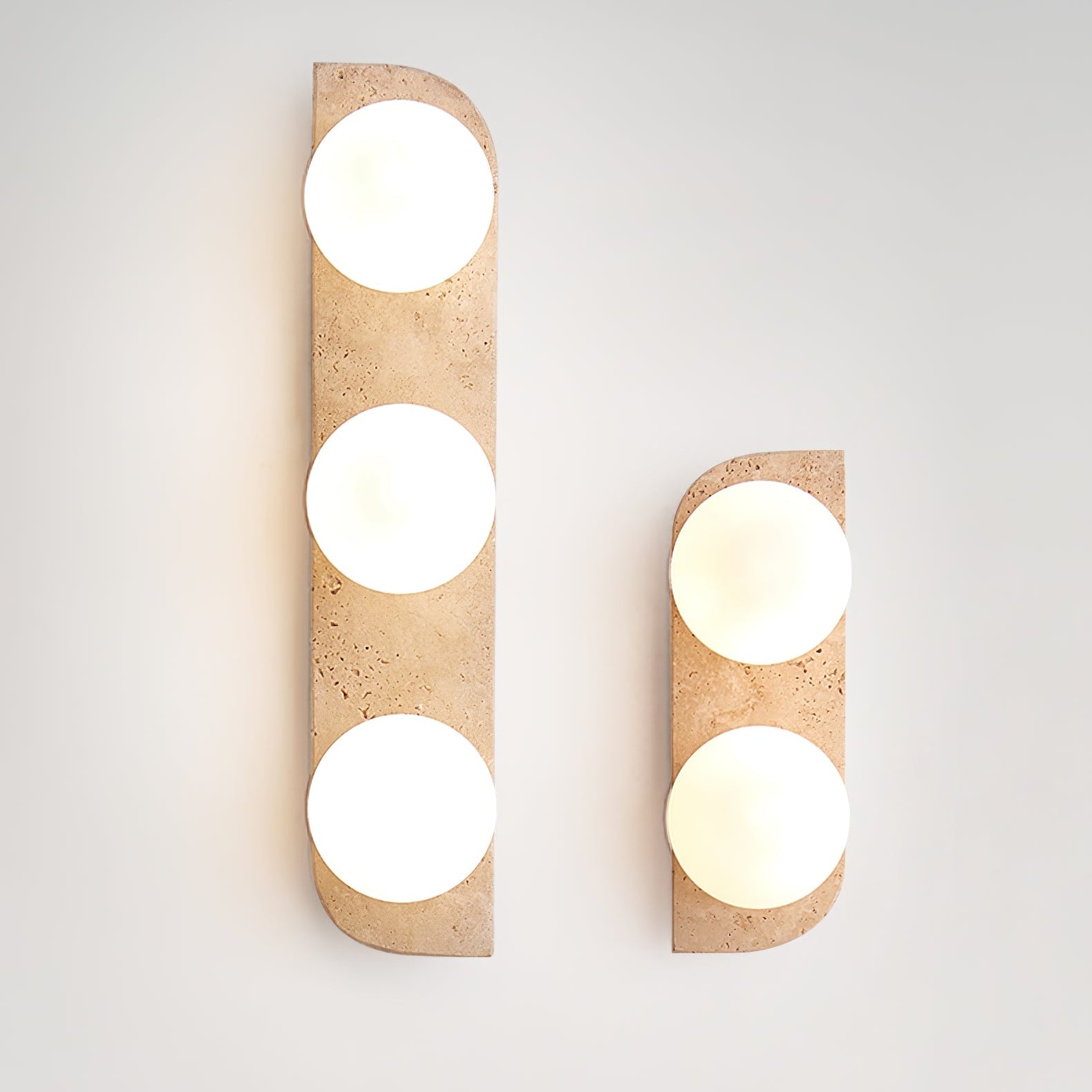 Zophaor Minimalist Travertine Plug-In Wall Light - Blowlighting