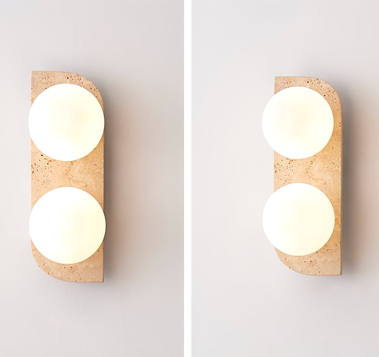 Zophaor Minimalist Travertine Plug-In Wall Light - Blowlighting
