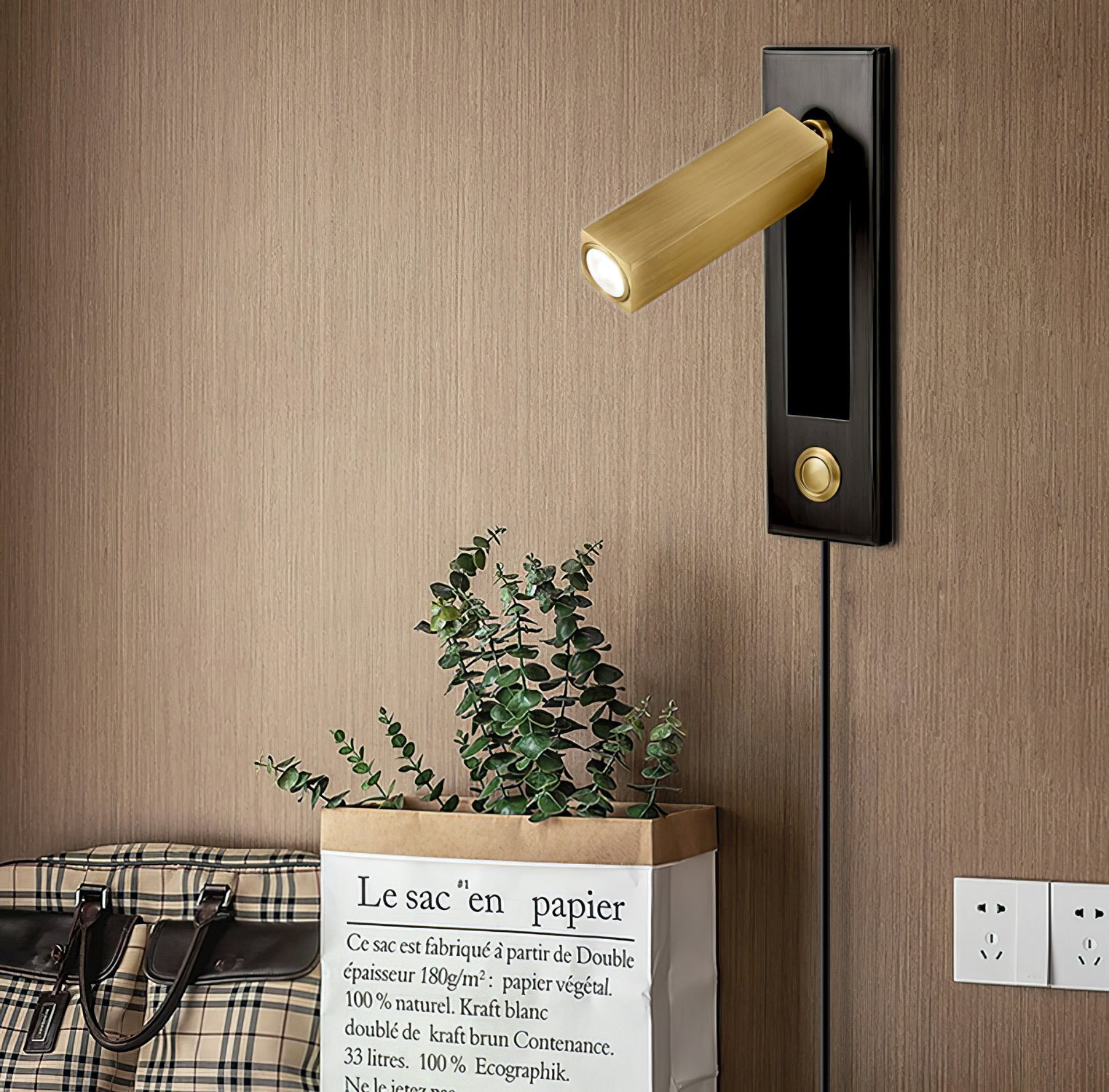 Embedded Bedside Plug-in Sconce - Blowlighting