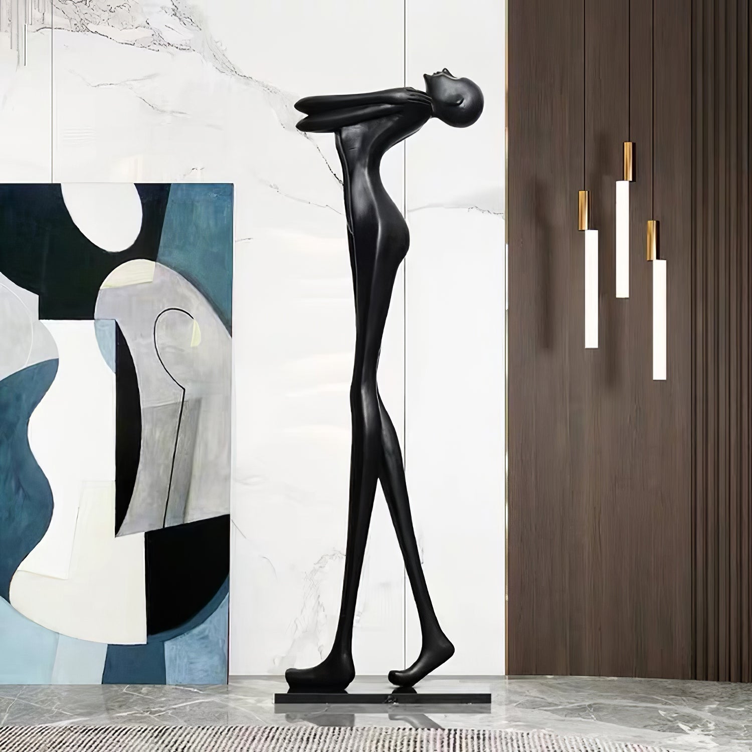 Ersolion Sculptural Fiberglass Floor Lamp - Blowlighting