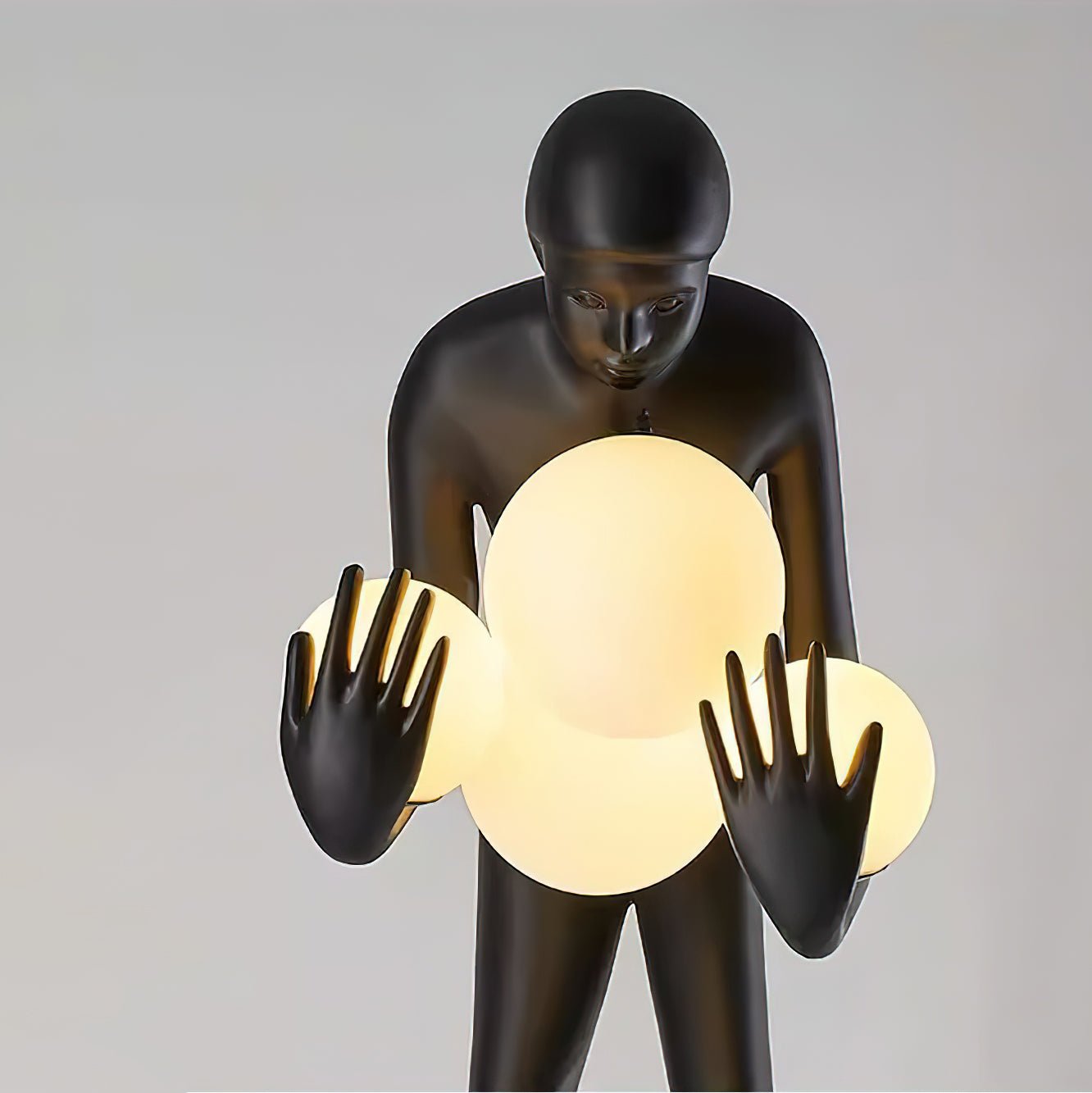 Nyxara Embracing Black Metal Floor Lamp - Blowlighting