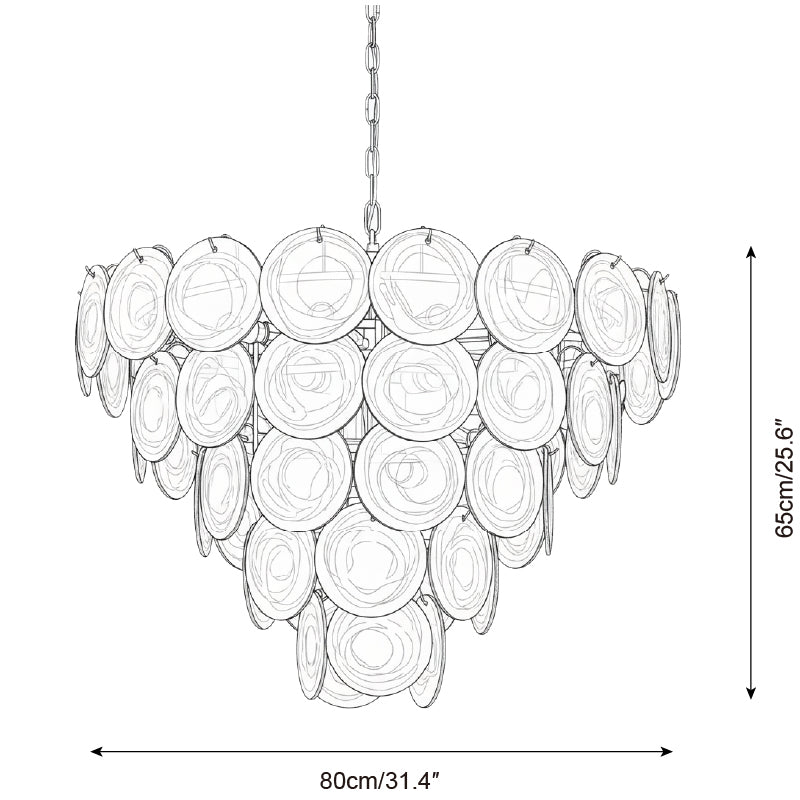 Emerald Murano Glass Chandelier