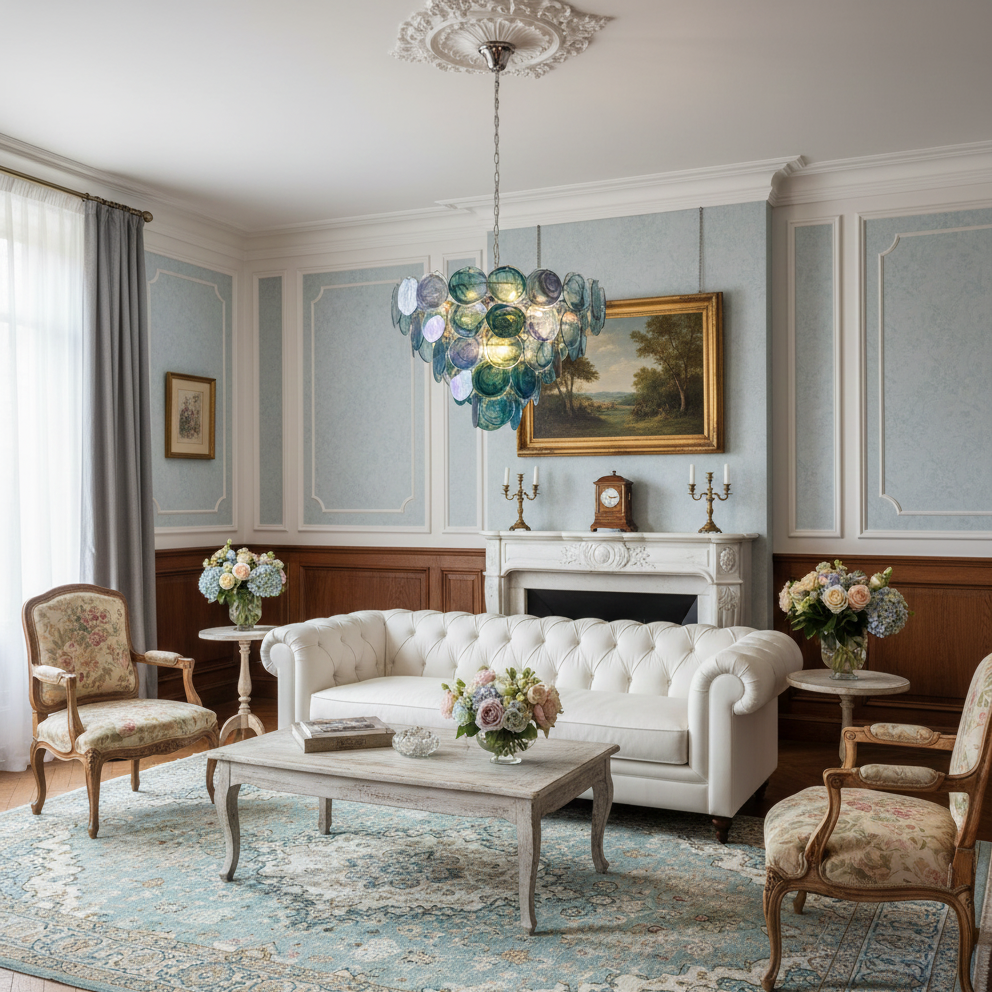 Emerald Murano Glass Chandelier