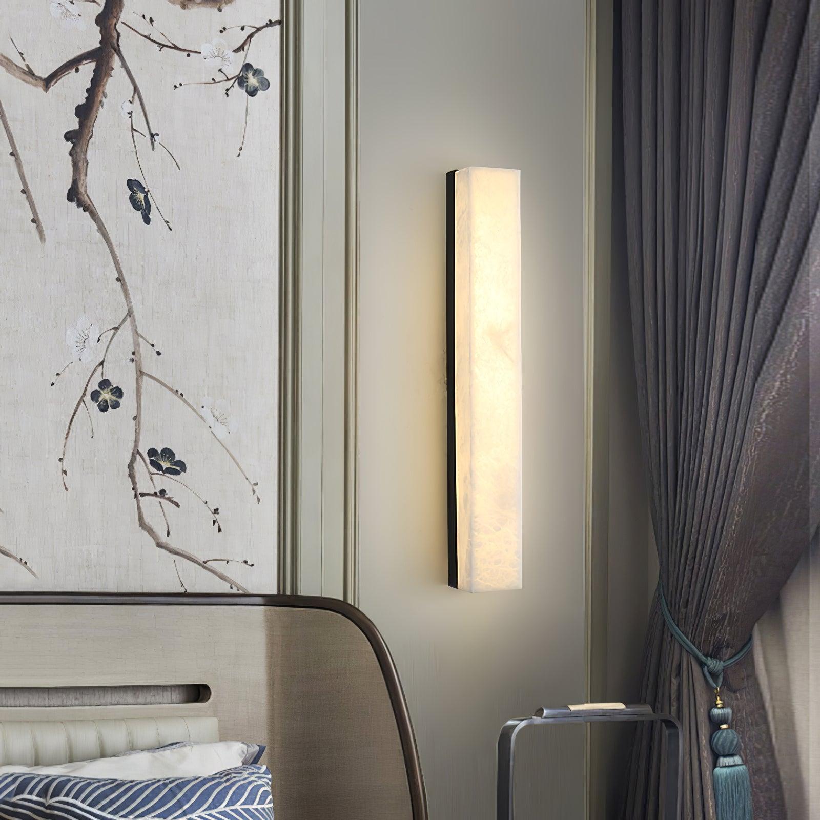 Luste Minimalist Alabaster Wall Lamp Rectangular - Blowlighting