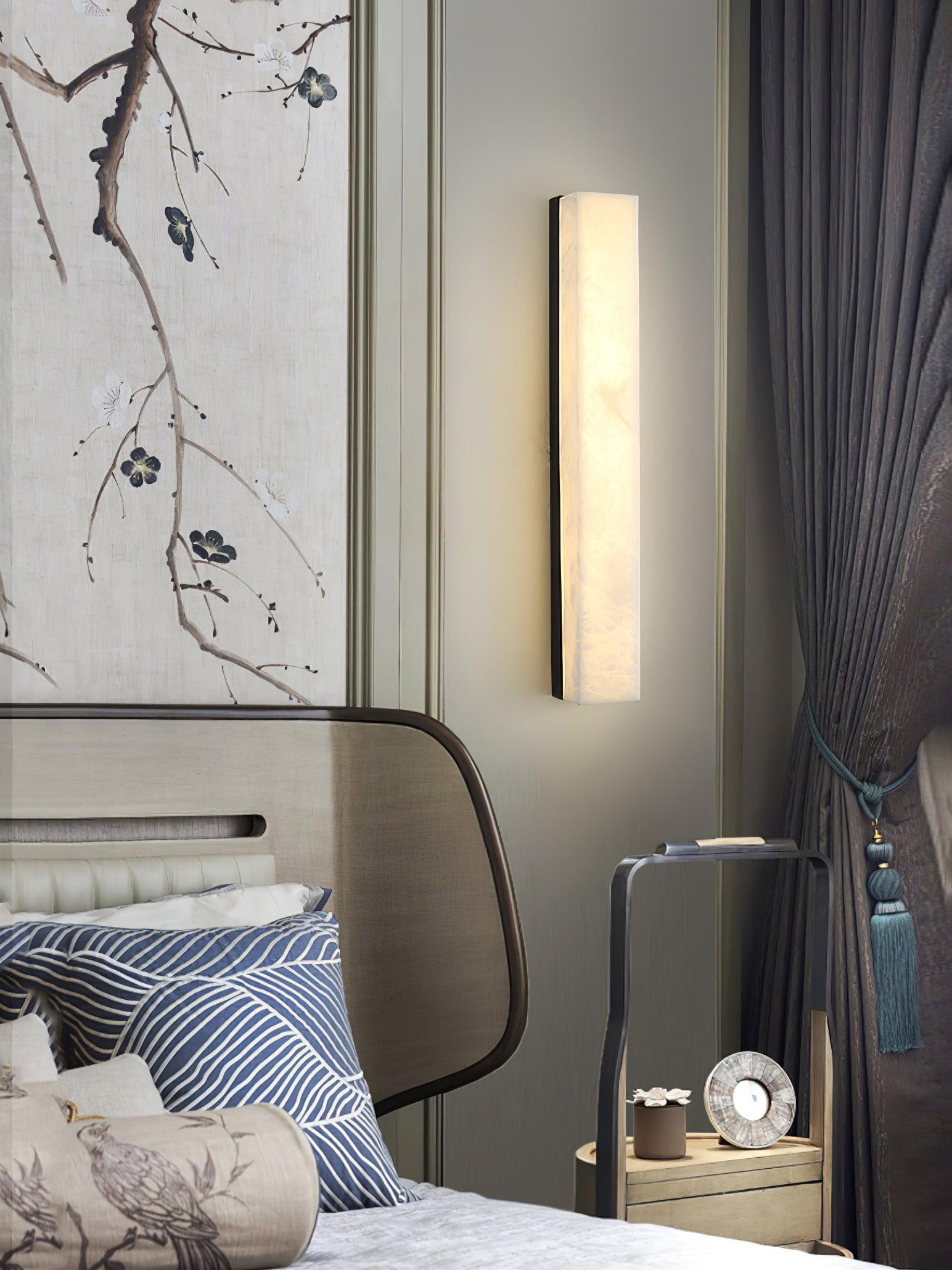 Luste Minimalist Alabaster Wall Lamp Rectangular - Blowlighting
