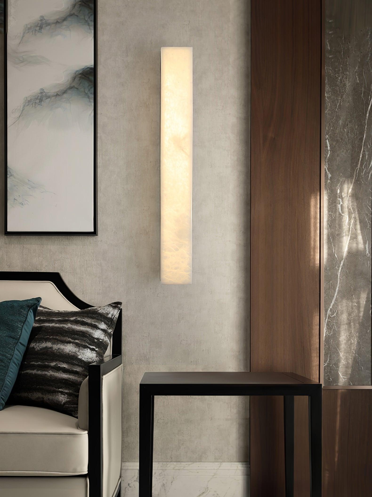 Luste Minimalist Alabaster Wall Lamp Rectangular - Blowlighting