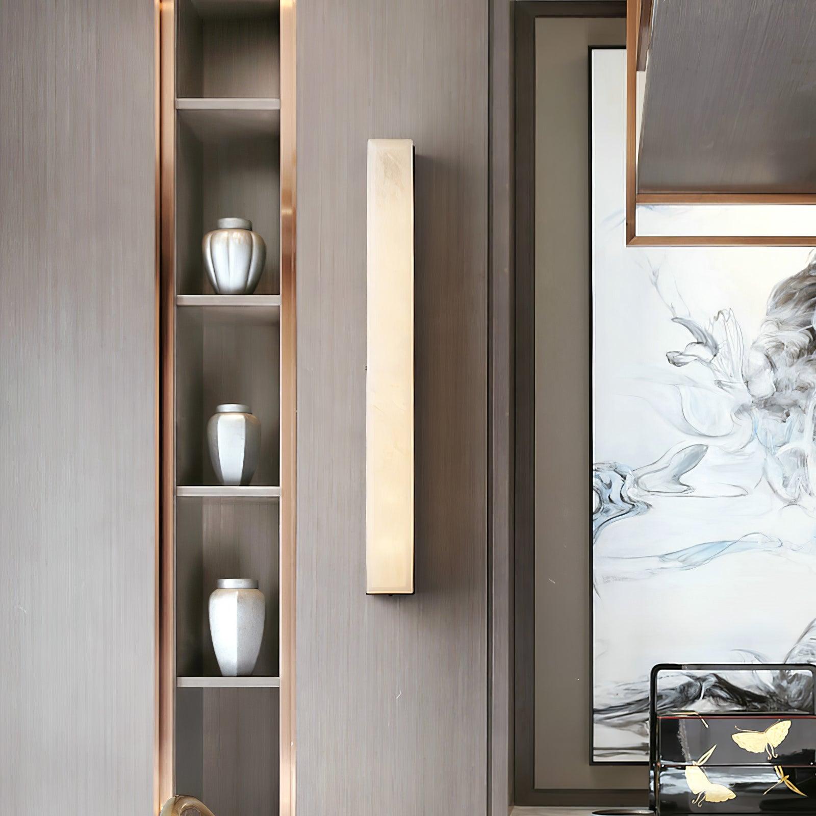 Luste Minimalist Alabaster Wall Lamp Rectangular - Blowlighting