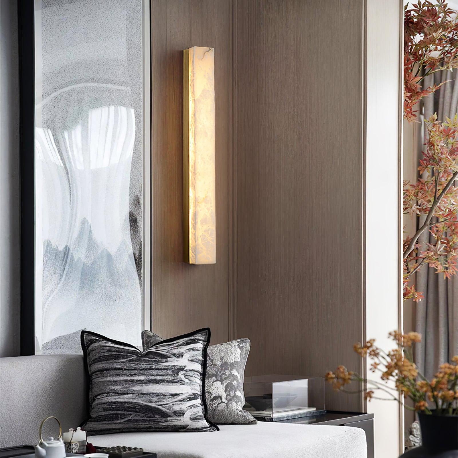 Luste Minimalist Alabaster Wall Lamp Rectangular - Blowlighting
