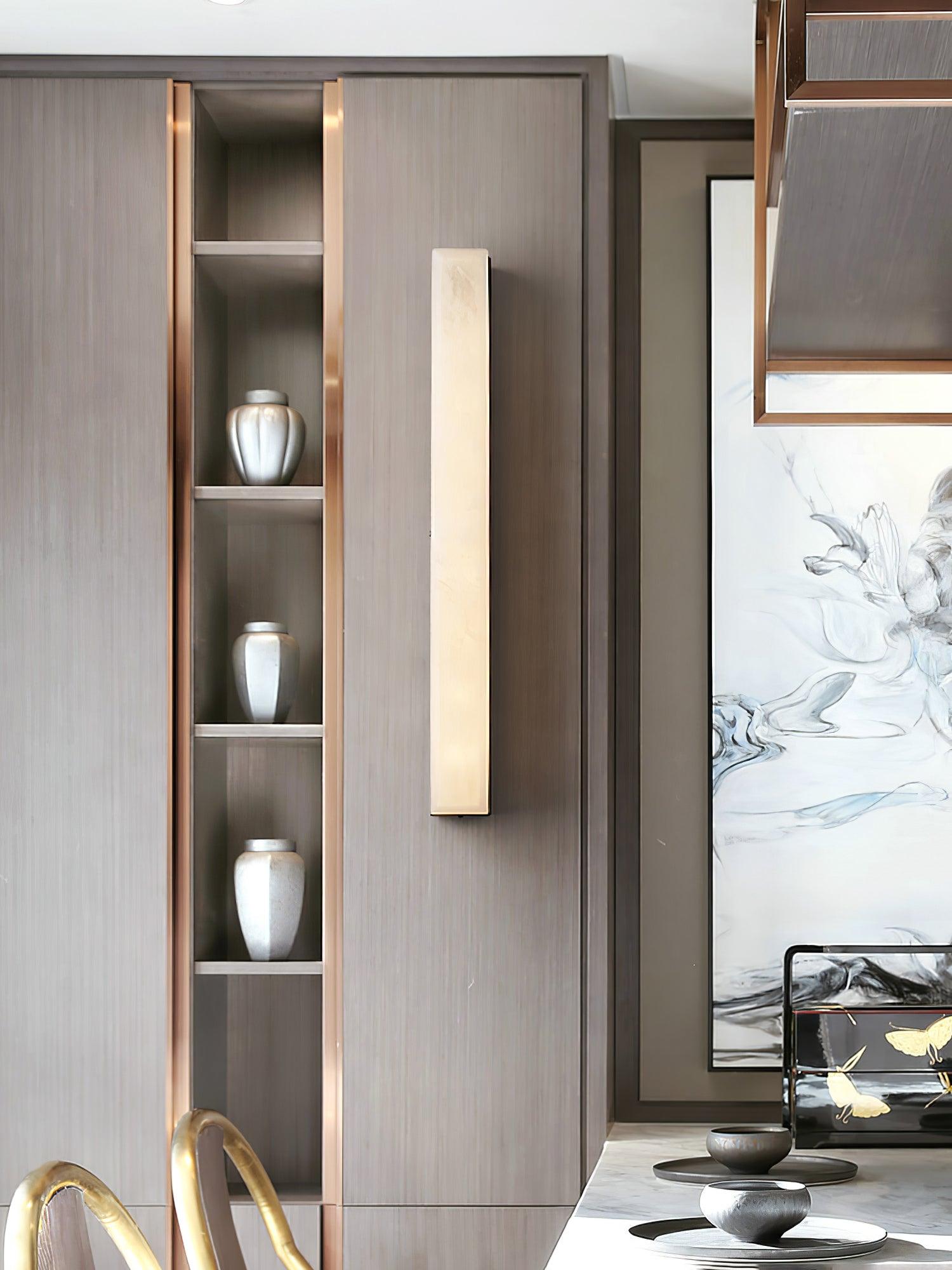 Luste Minimalist Alabaster Wall Lamp Rectangular - Blowlighting