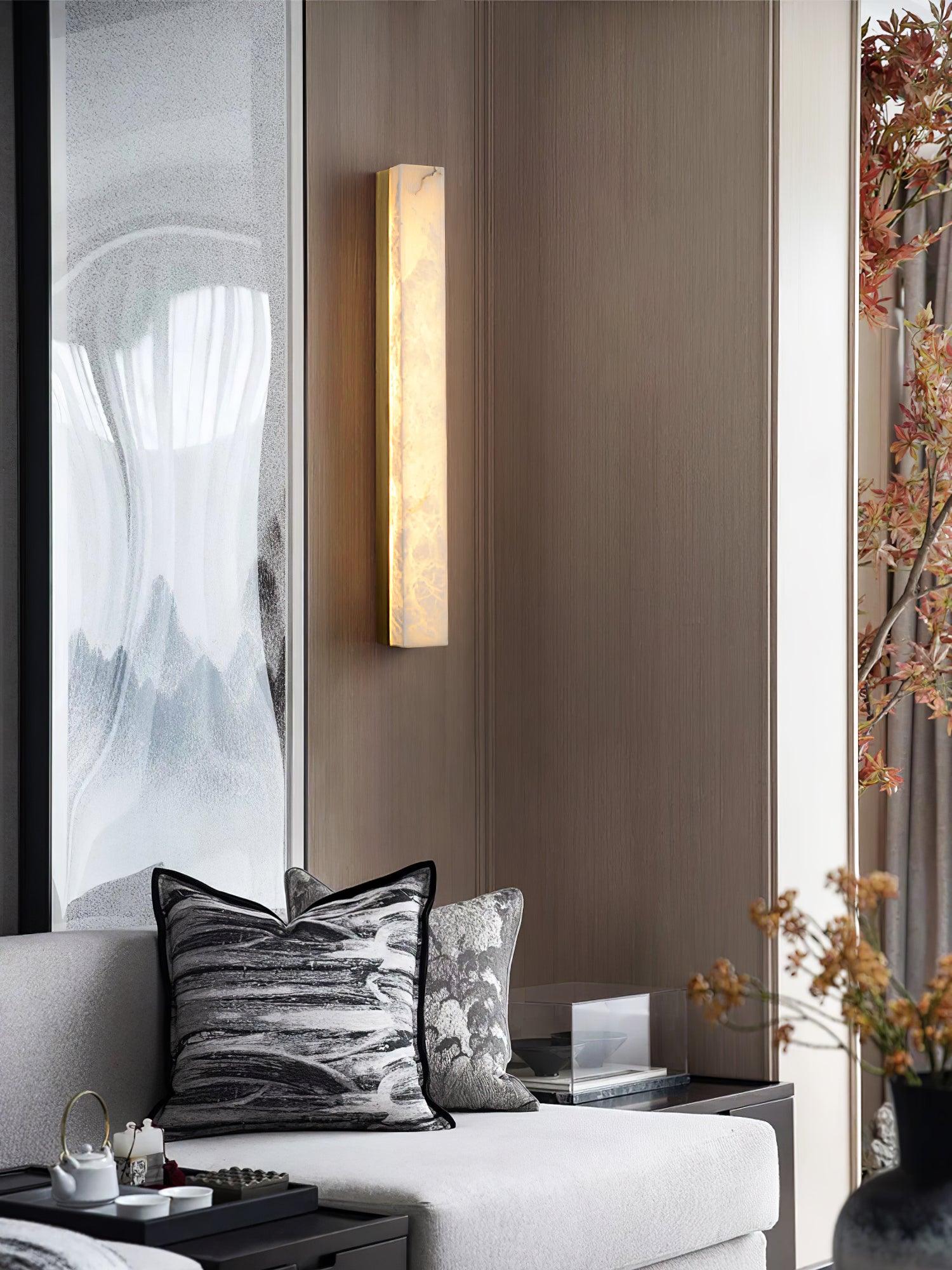 Luste Minimalist Alabaster Wall Lamp Rectangular - Blowlighting