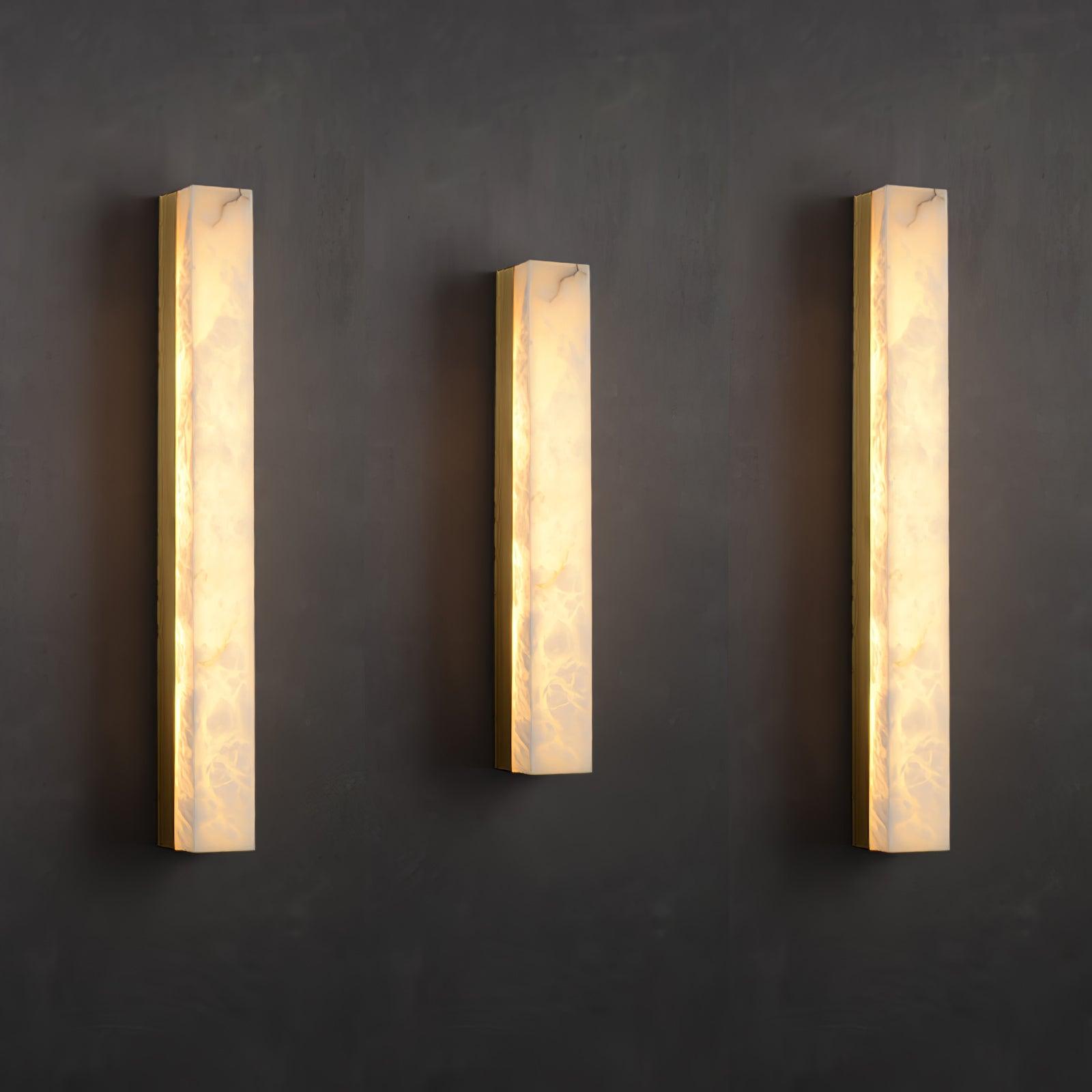 Luste Minimalist Alabaster Wall Lamp Rectangular - Blowlighting