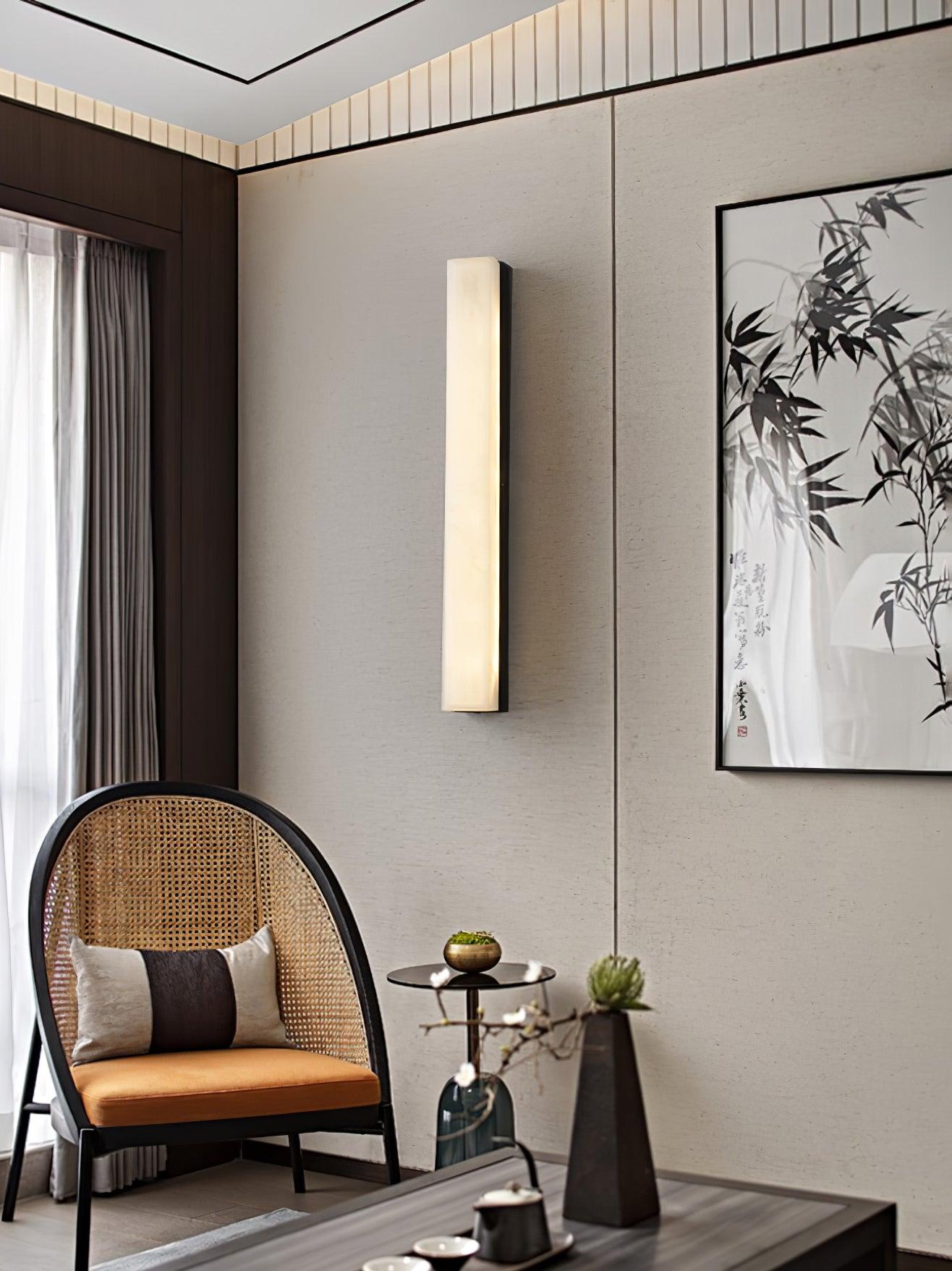 Luste Minimalist Alabaster Wall Lamp Rectangular - Blowlighting