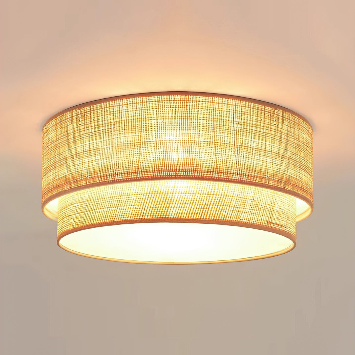 Emiko Wabi-Sabi Raffia Ceiling Light