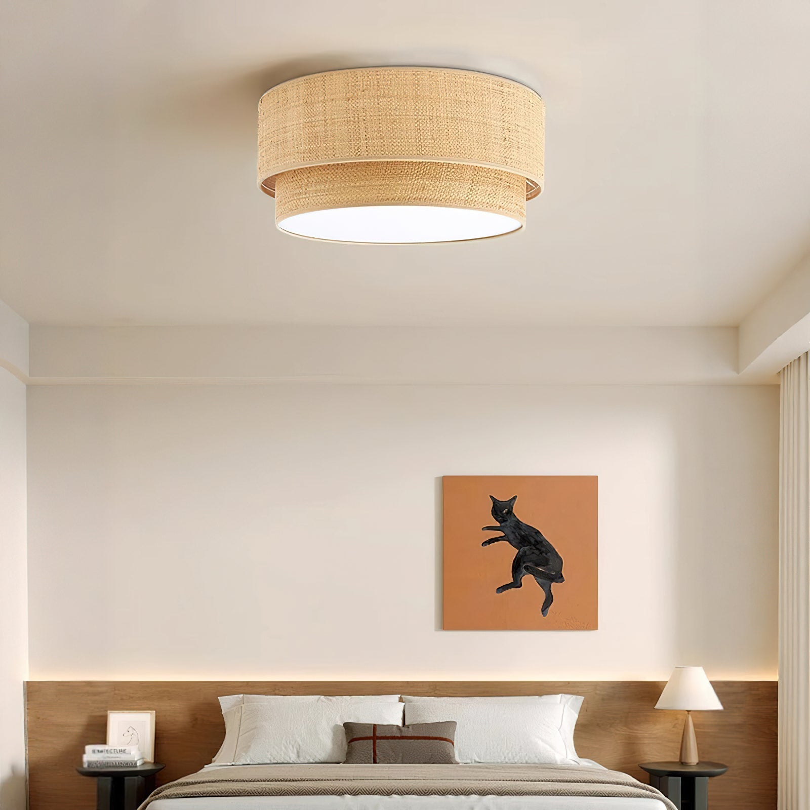 Emiko Wabi-Sabi Raffia Ceiling Light
