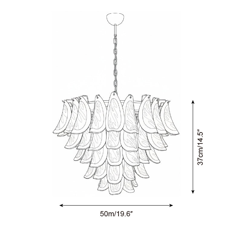 Emily Petal Modern Glass Chandelier