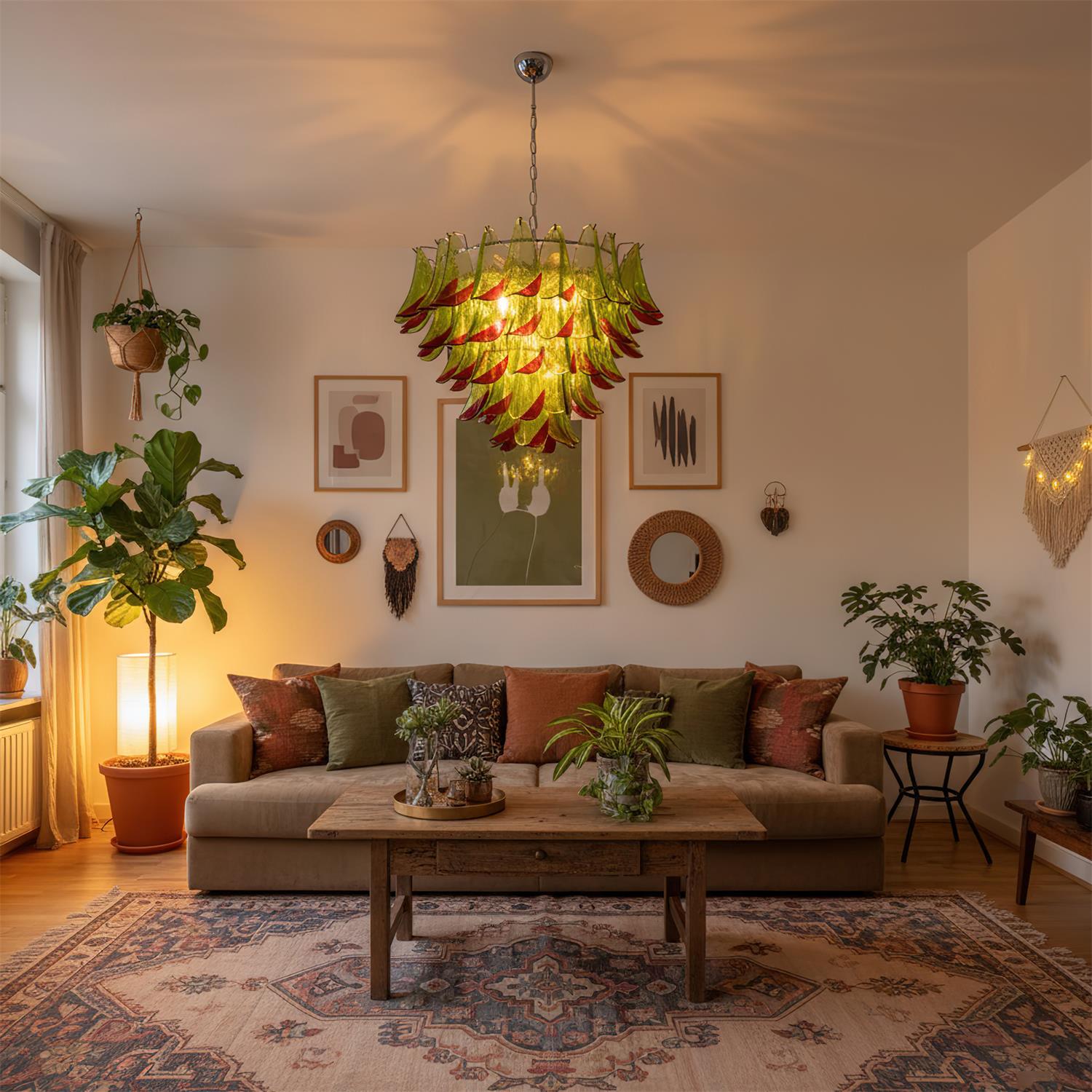 Emily Petal Modern Glass Chandelier