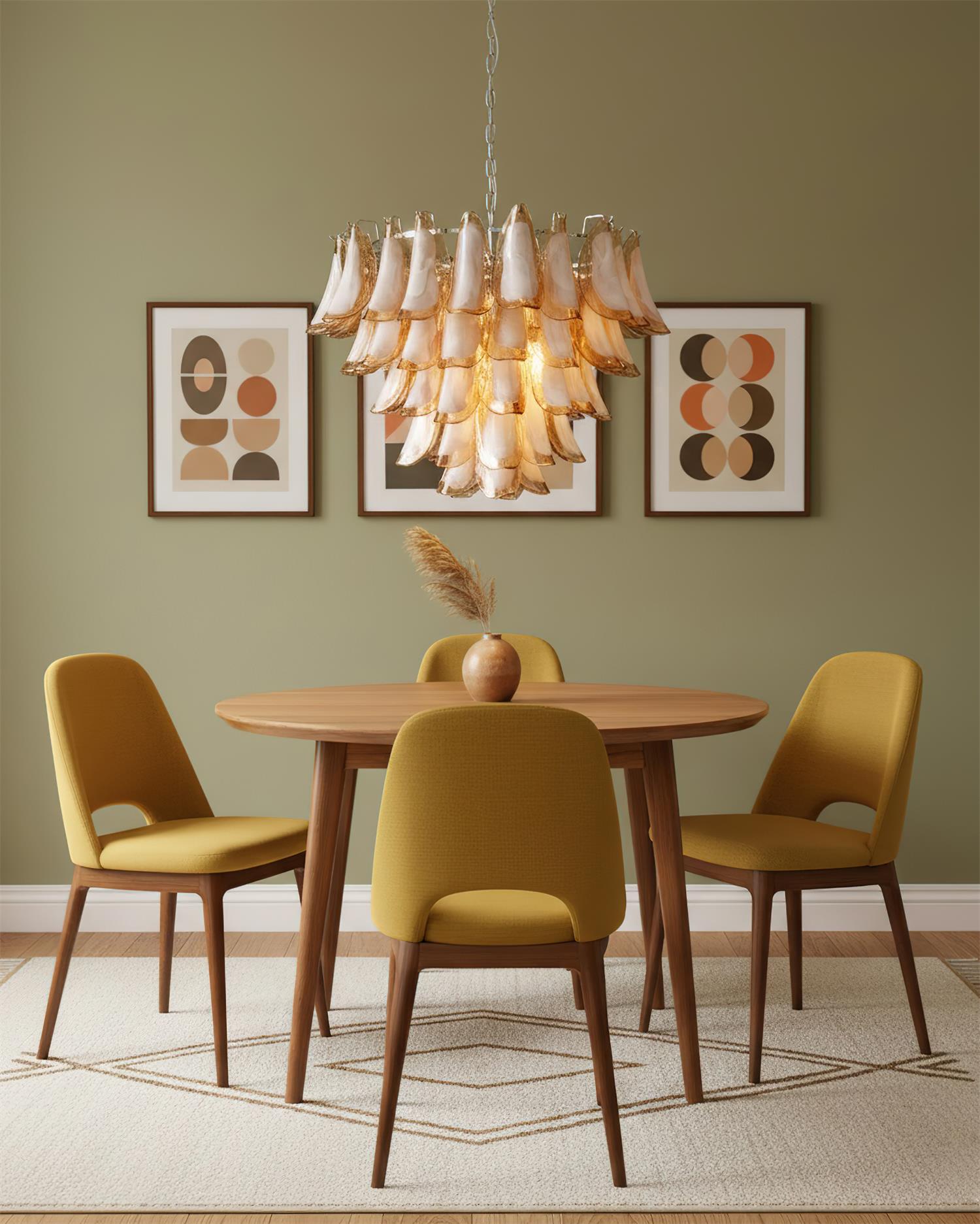Emily Petal Modern Glass Chandelier