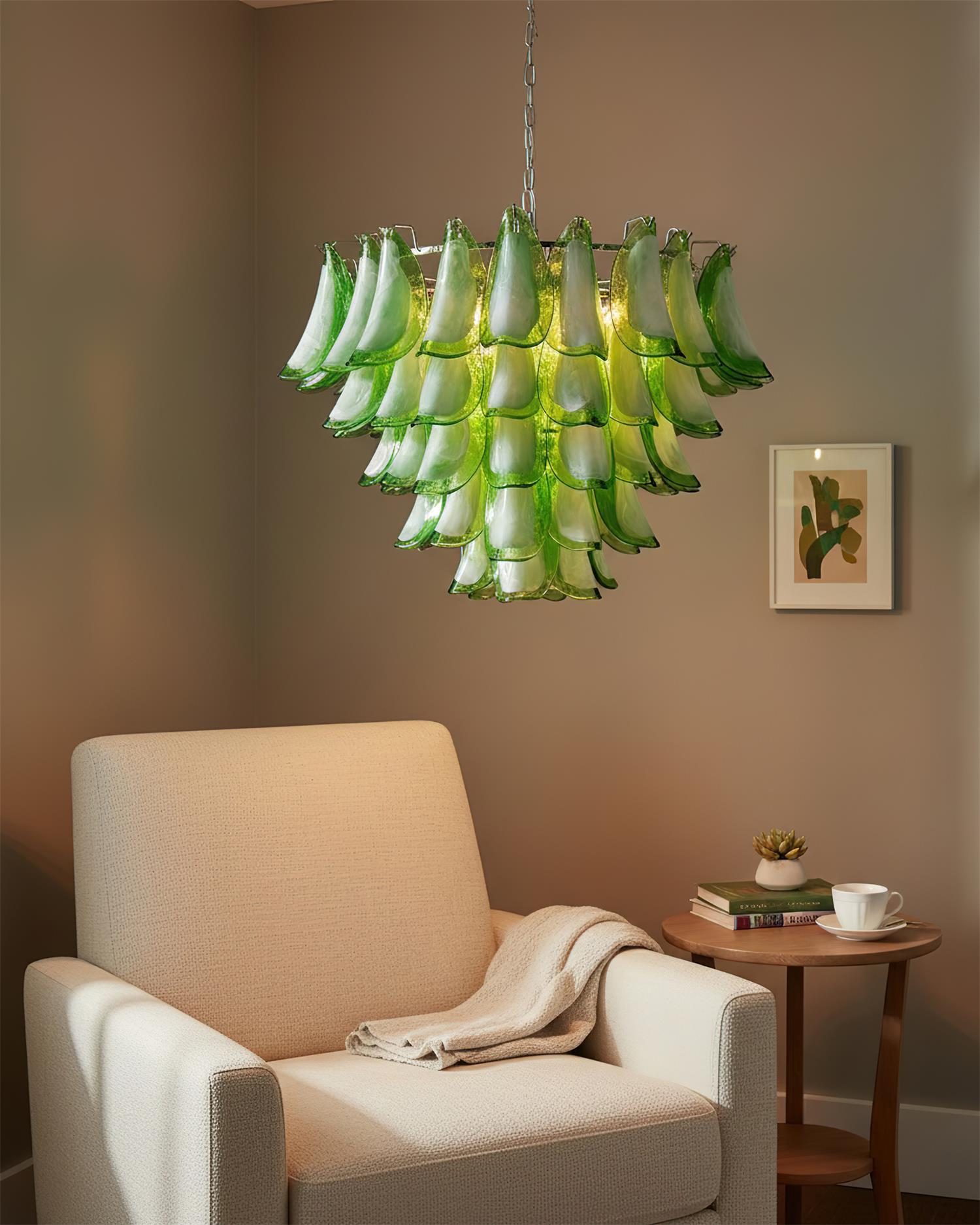 Emily Petal Modern Glass Chandelier