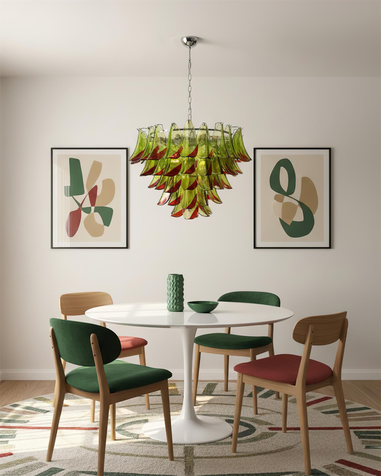 Emily Petal Modern Glass Chandelier
