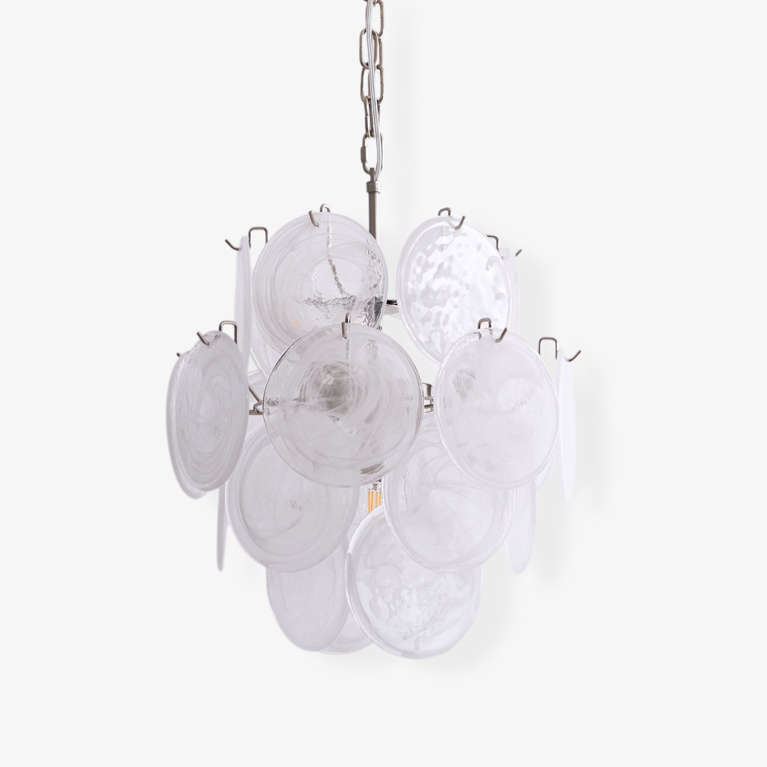 Aurora Chandelier Apricot Murano Glass Disc Layered Artistic - Blowlighting