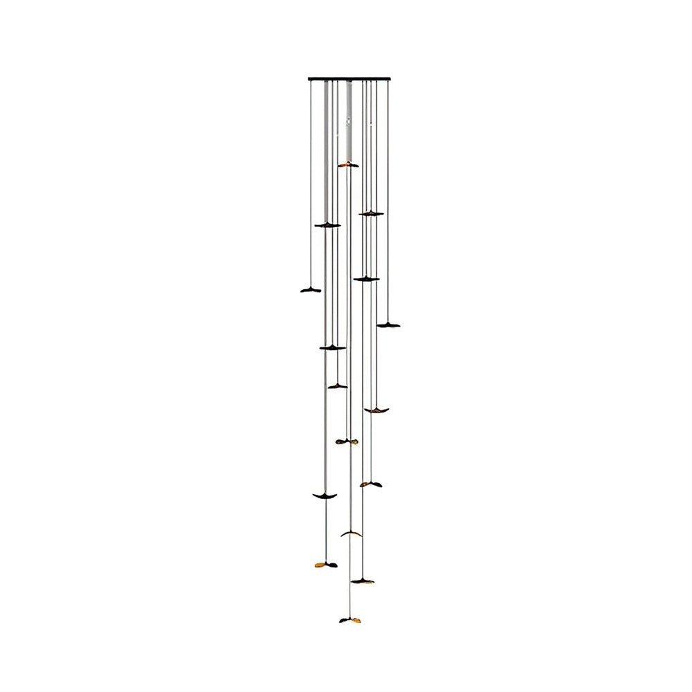Abbott Modern Minimalist Empty Leaf Metal Wood Chandelier - Blowlighting