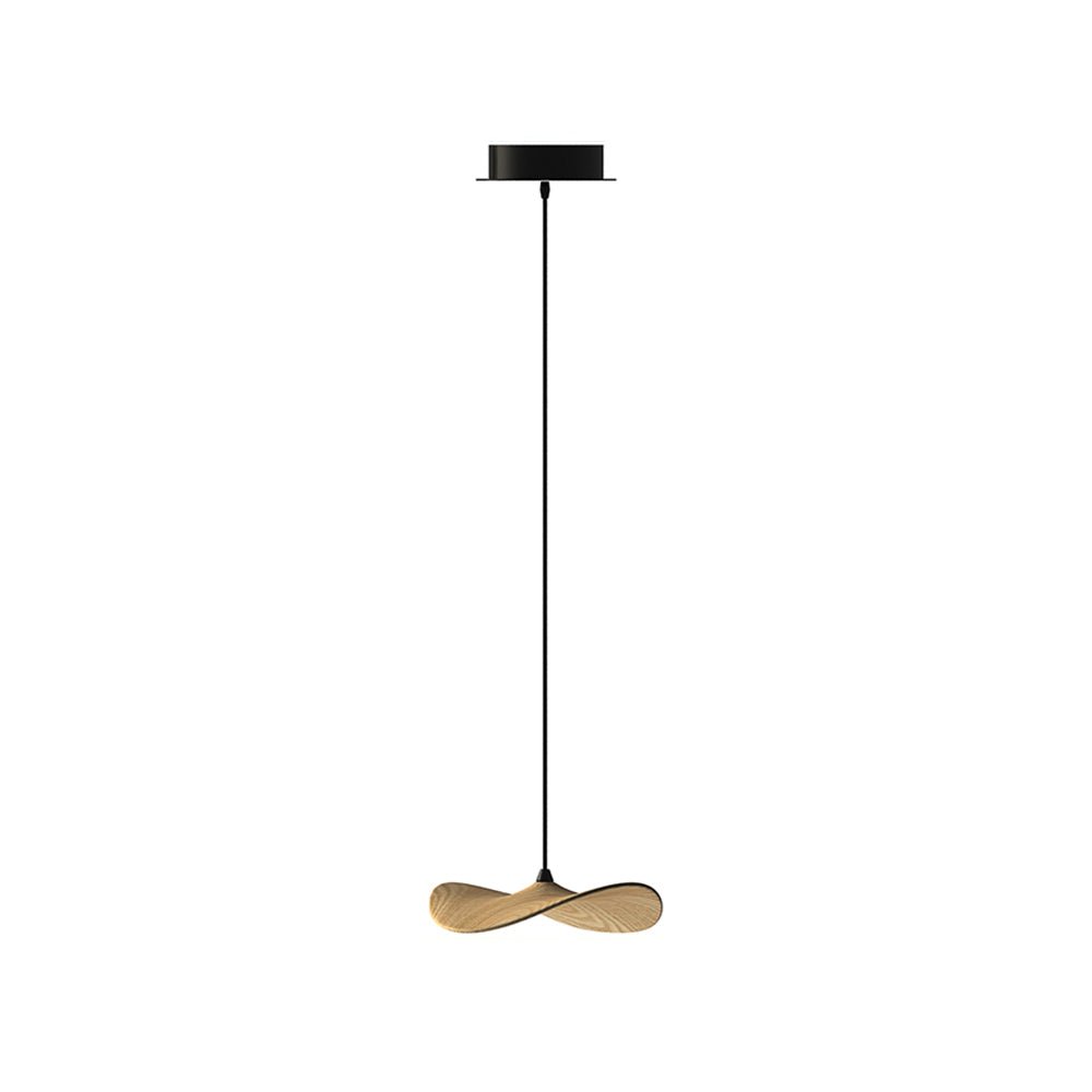 Abbott Modern Minimalist Empty Leaf Metal Wood Chandelier - Blowlighting