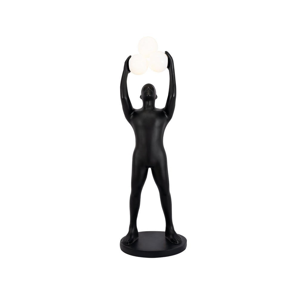 Athranis Uplifted Black Metal Sculptural Floor Lamp - Blowlighting
