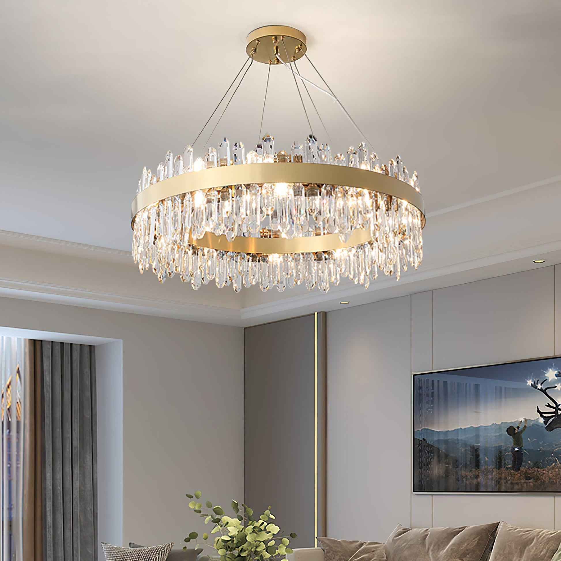Lyvenisra Postmodern Luxury Crystal Metal Chandelier - Blowlighting